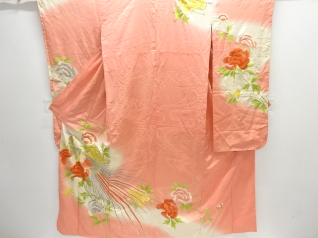 JAPANESE KIMONO / ANTIQUE FURISODE / SILK / EMBROIDERY / FLOWER